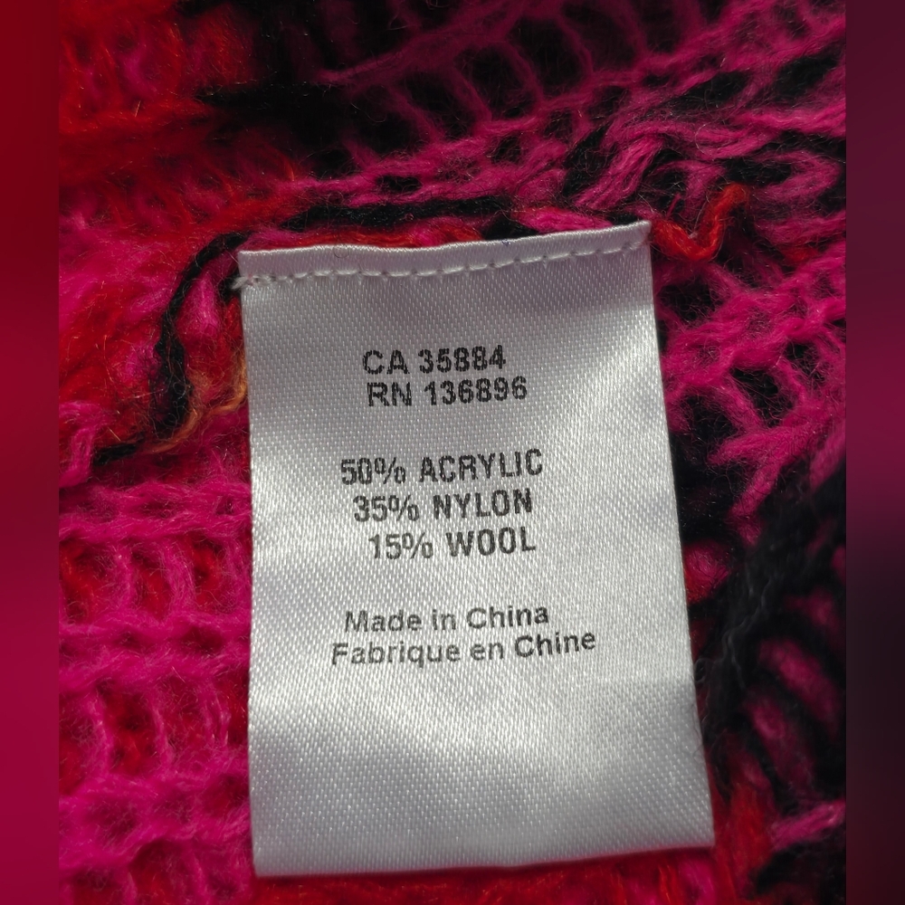 Colorful Patterned Crew Neck Sweater - Picture 8 of 9